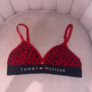 Tommy Hilfiger Red Cheetah Print Bralette Size S